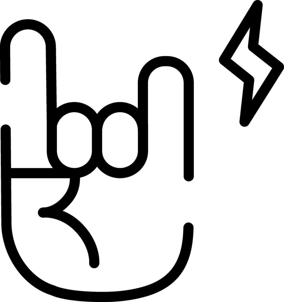 Minimalistic Modern Rounded Outline Rock Icon vector