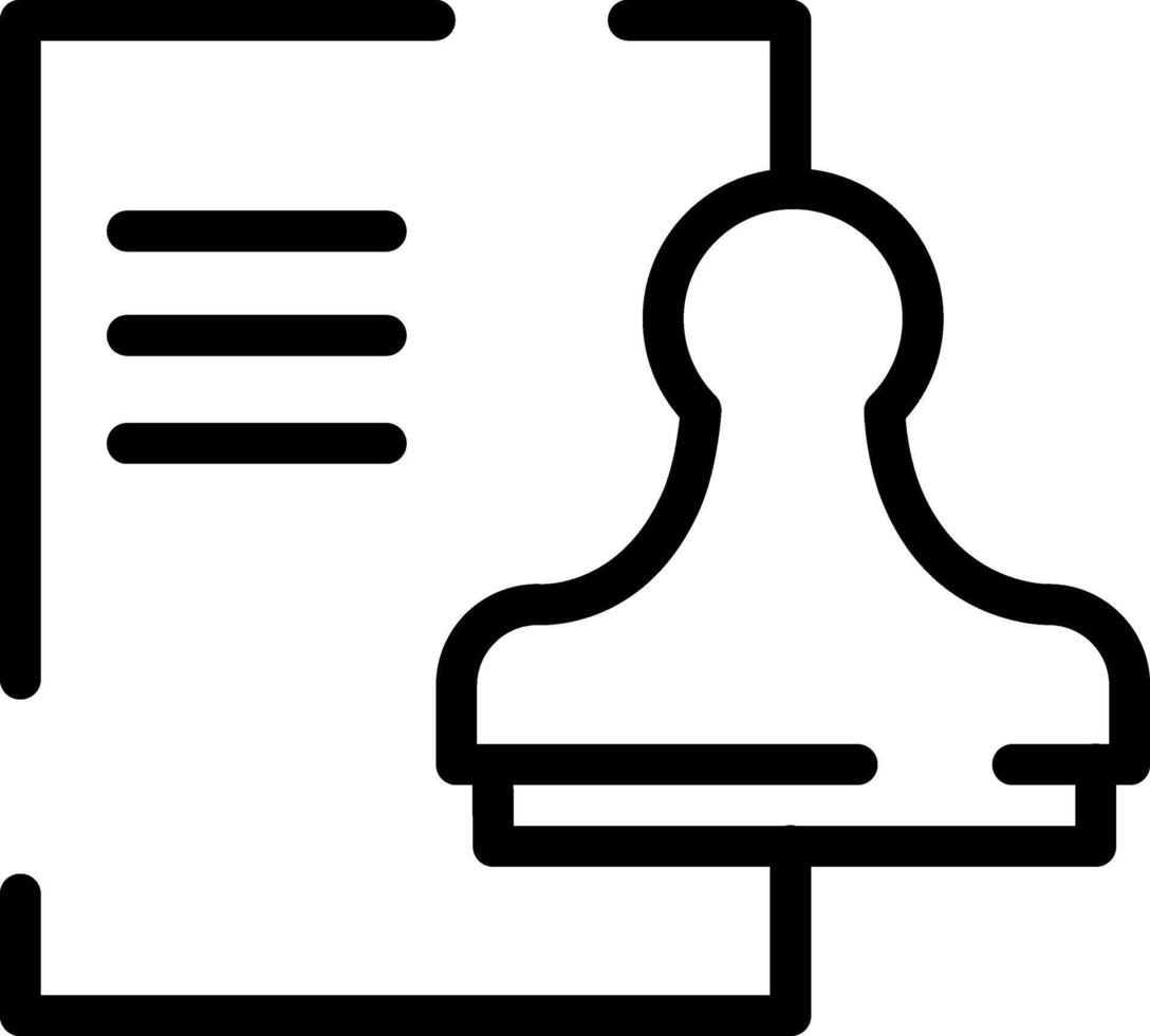 Minimalistic Modern Rounded Outline Docs Icon vector