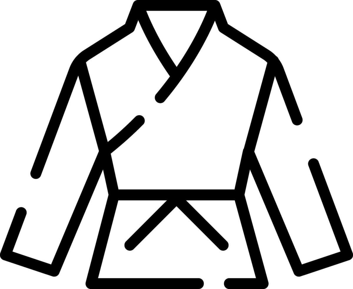 Minimalistic Modern Rounded Outline Martialarts Icon vector
