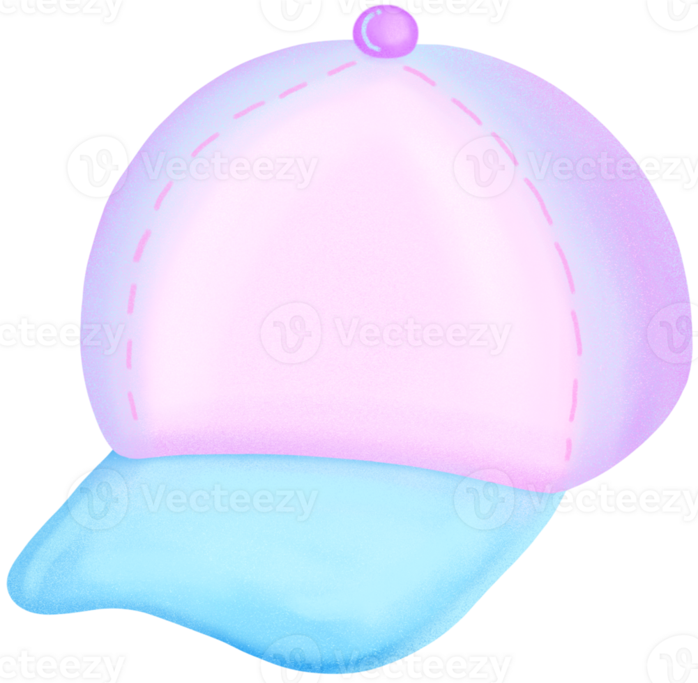 a pink and blue cap, hat png