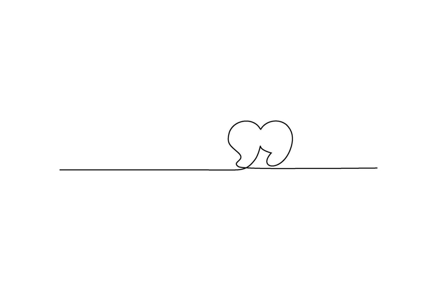 Minimalist line art Black line art depicts a pair of speech bubbles or quotation marks Simple and elegant graphic vector