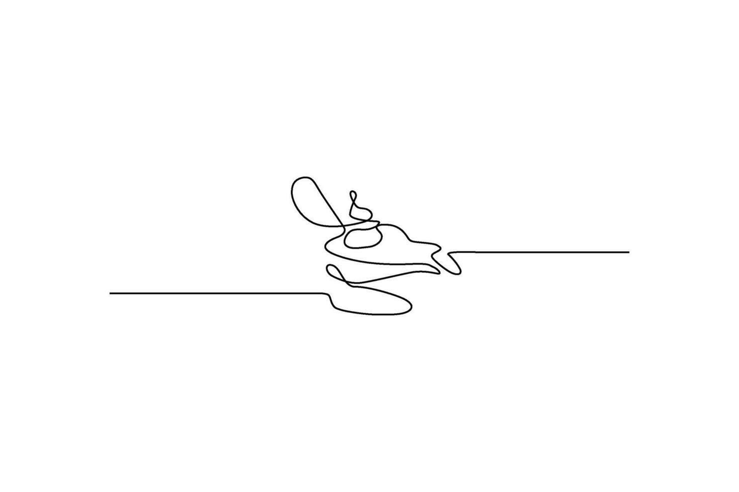 Abstract line art of an organic form with a flowing and dynamic aesthetic Continuous line vector