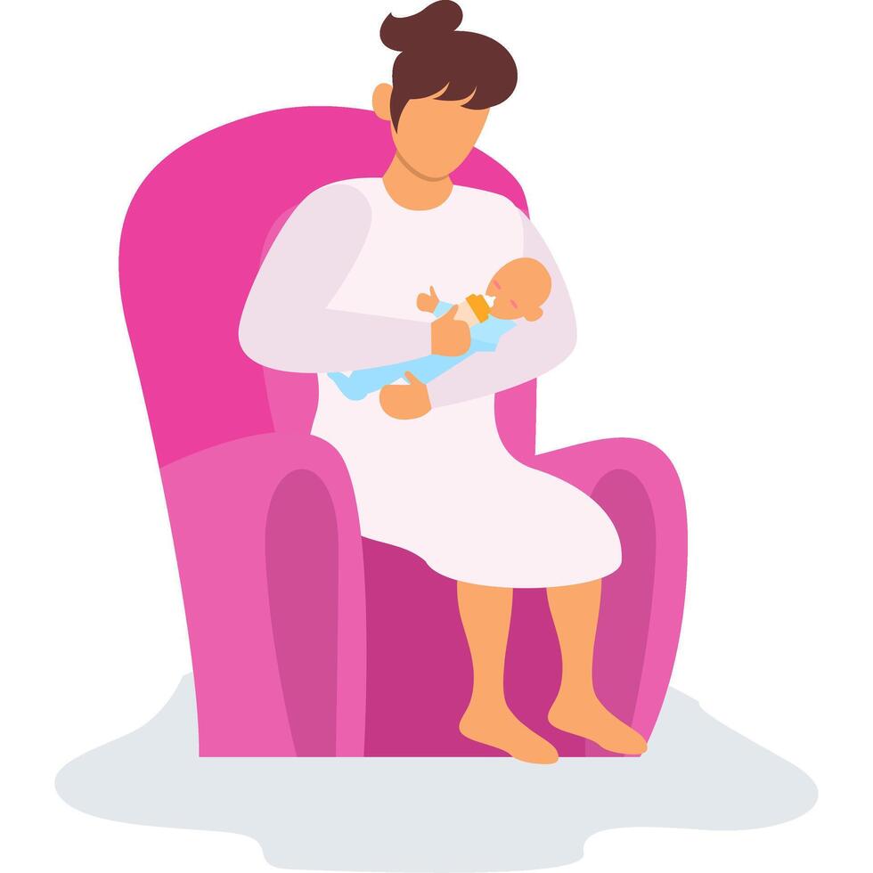 Breastfeeding Pose Simple vector