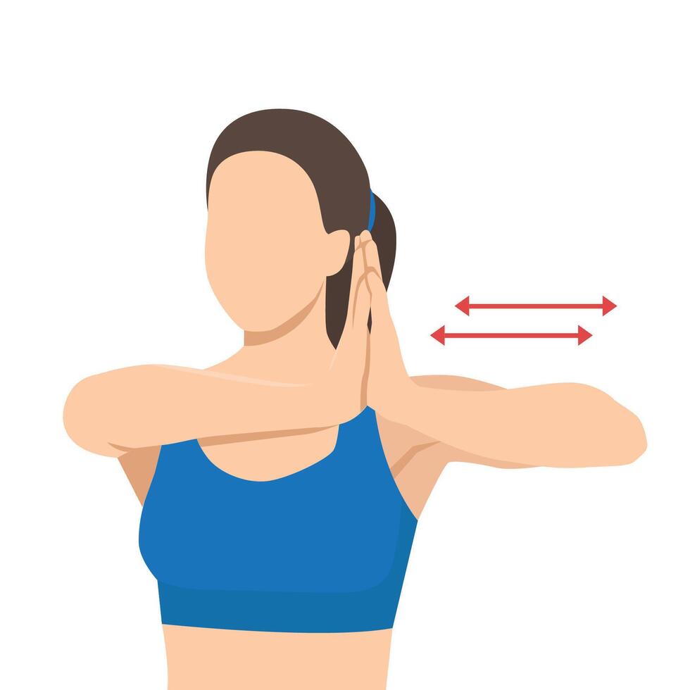 Arm stretching technique illustration vector