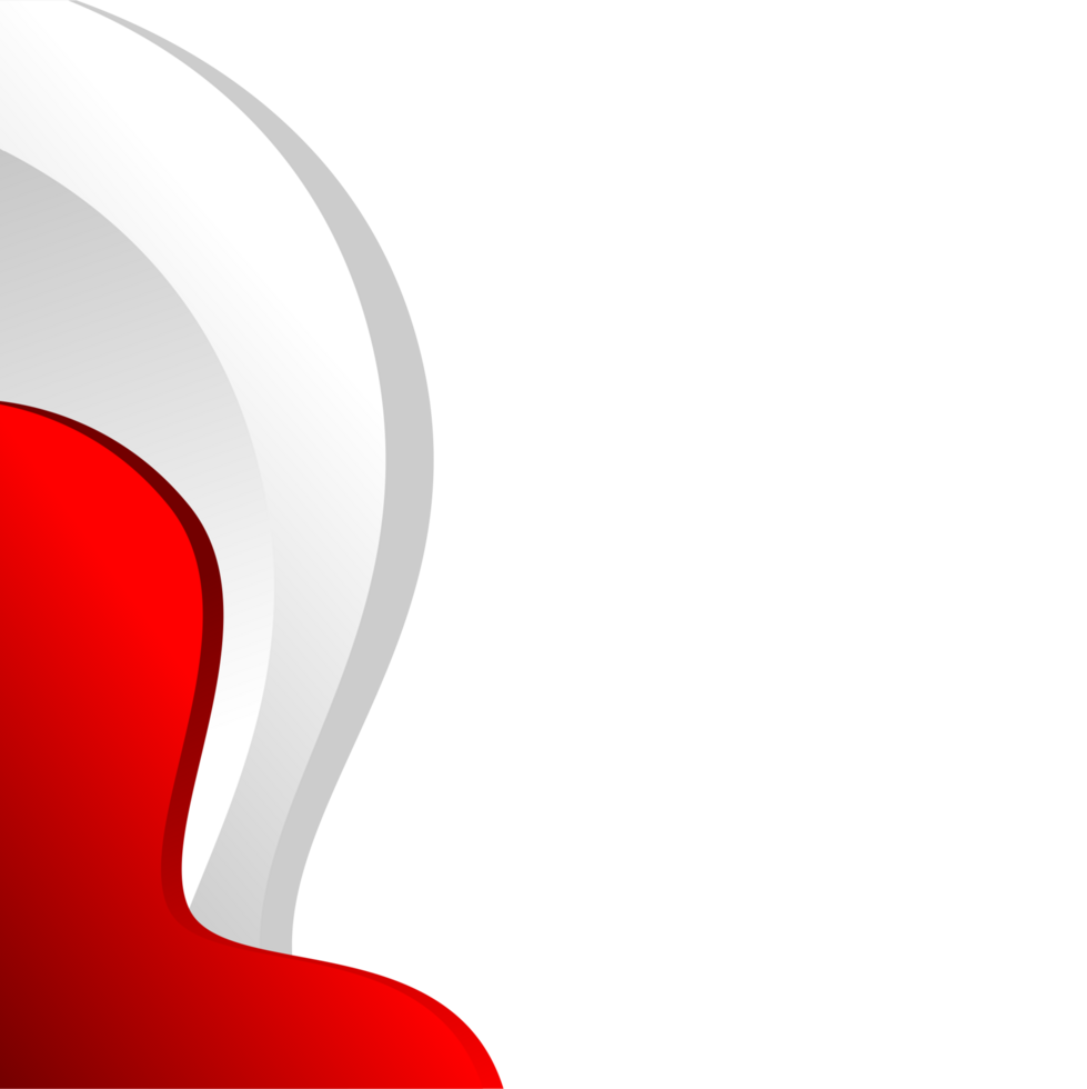 elegant red and white fluid shape frame png