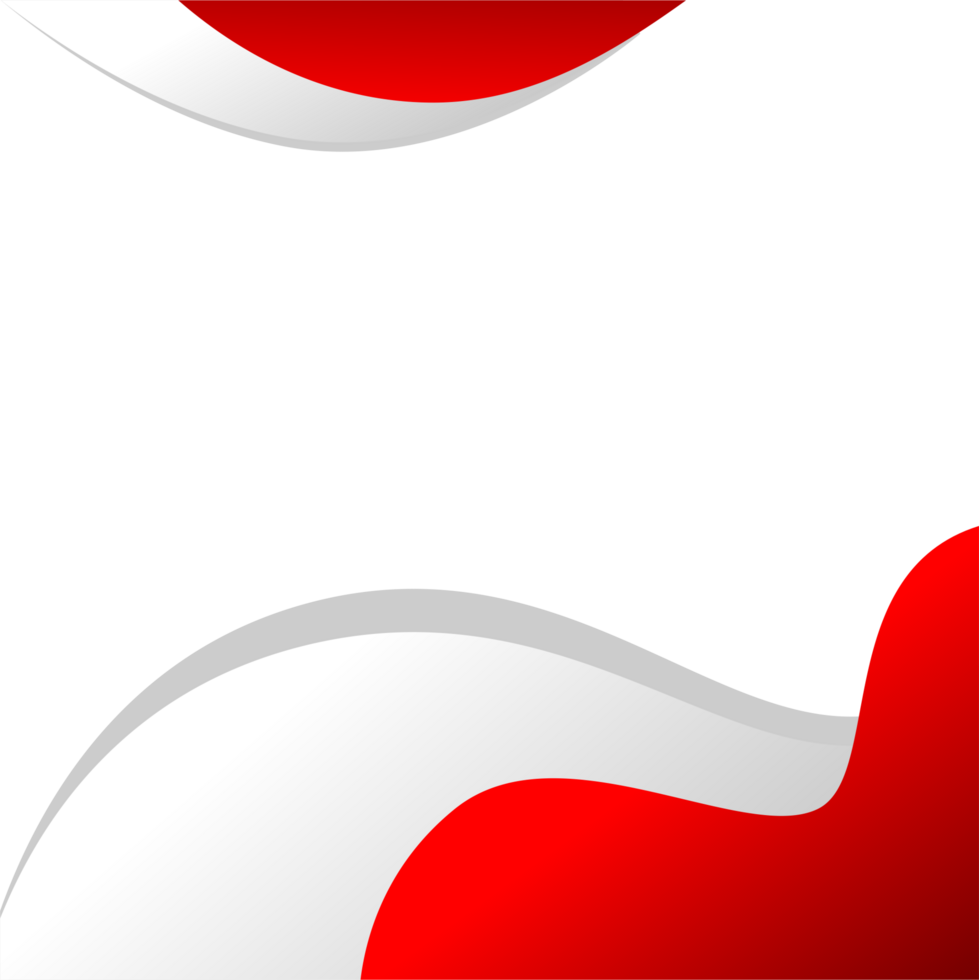 Red and white modern curve frame design png