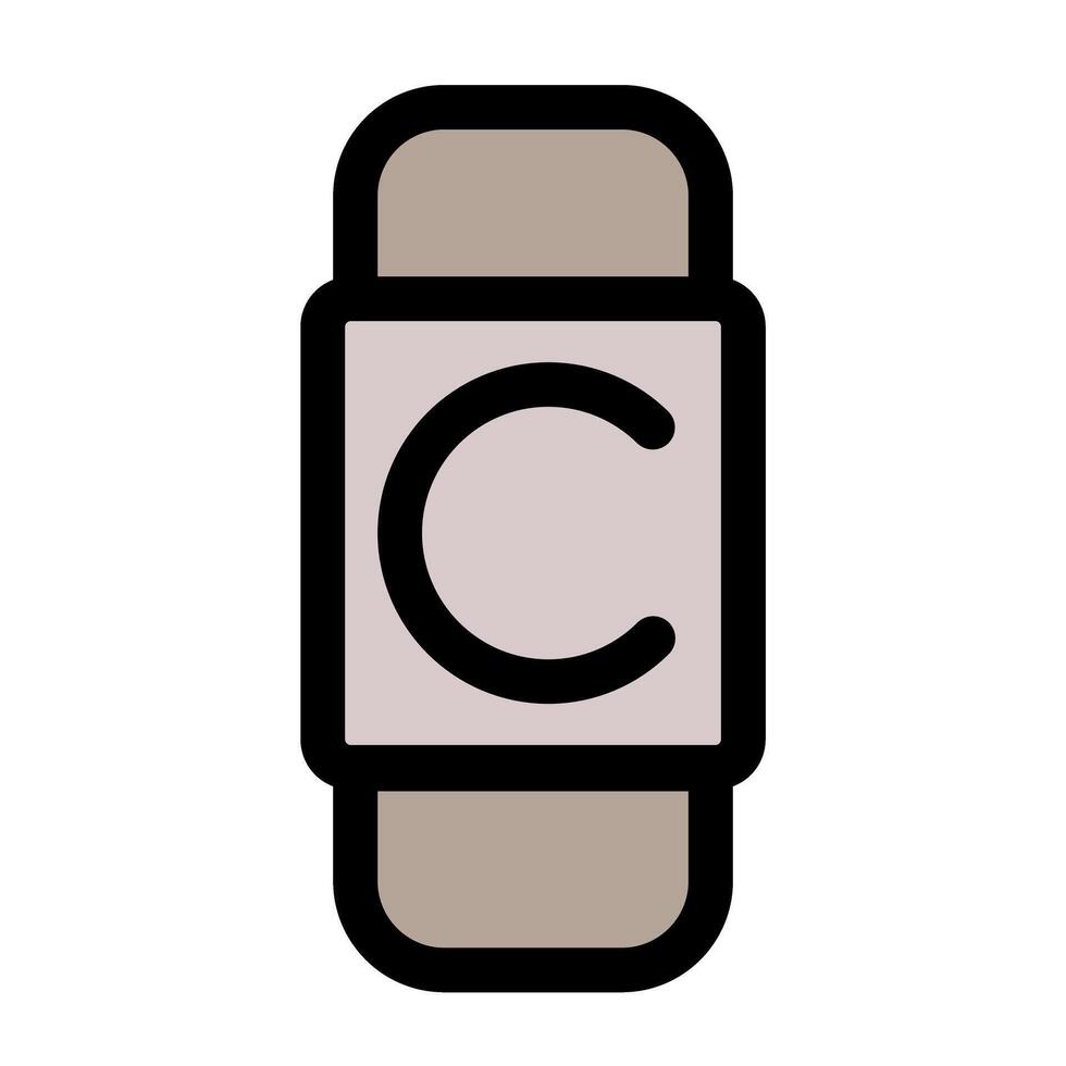 Smartwatch Icon with C Symbol - Fitness and Tech vector