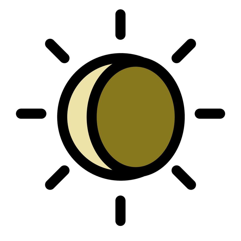 Partial Solar Eclipse Icon vector