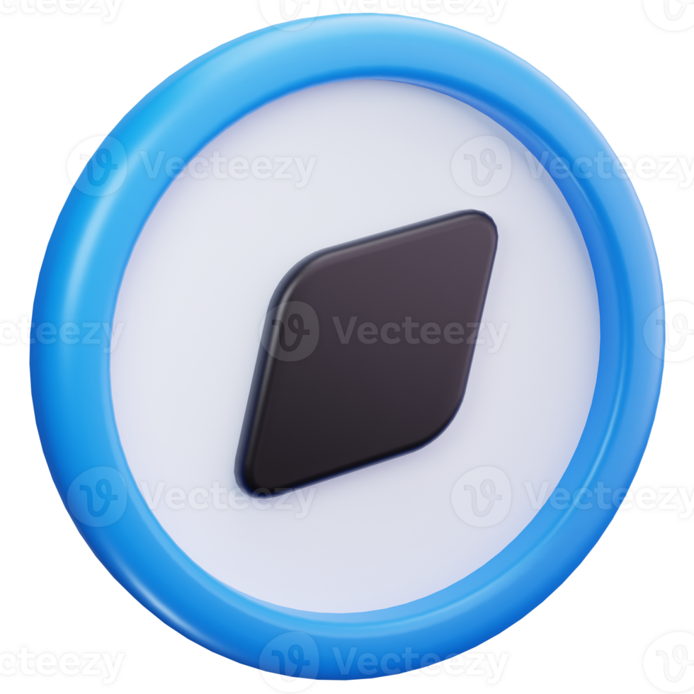 3D Icon Navigation Compass Direction Guide png