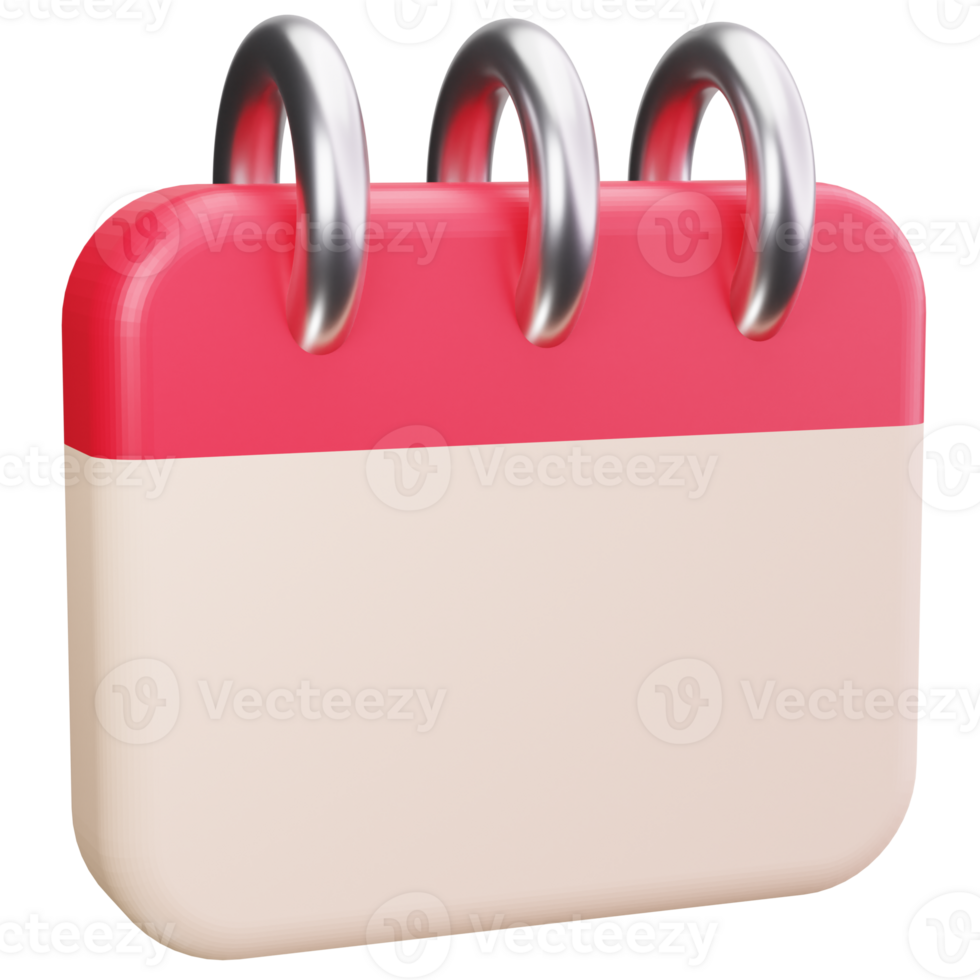 3D Icon Calendar Date Planning Schedule png