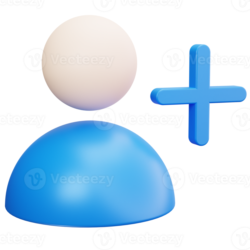 3D Icon Add New User Profile png