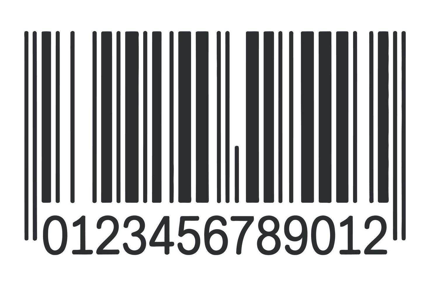 UPC Barcode Illustration Universal Product Code Identification System Retail Scanning Technology Inventory Management vector