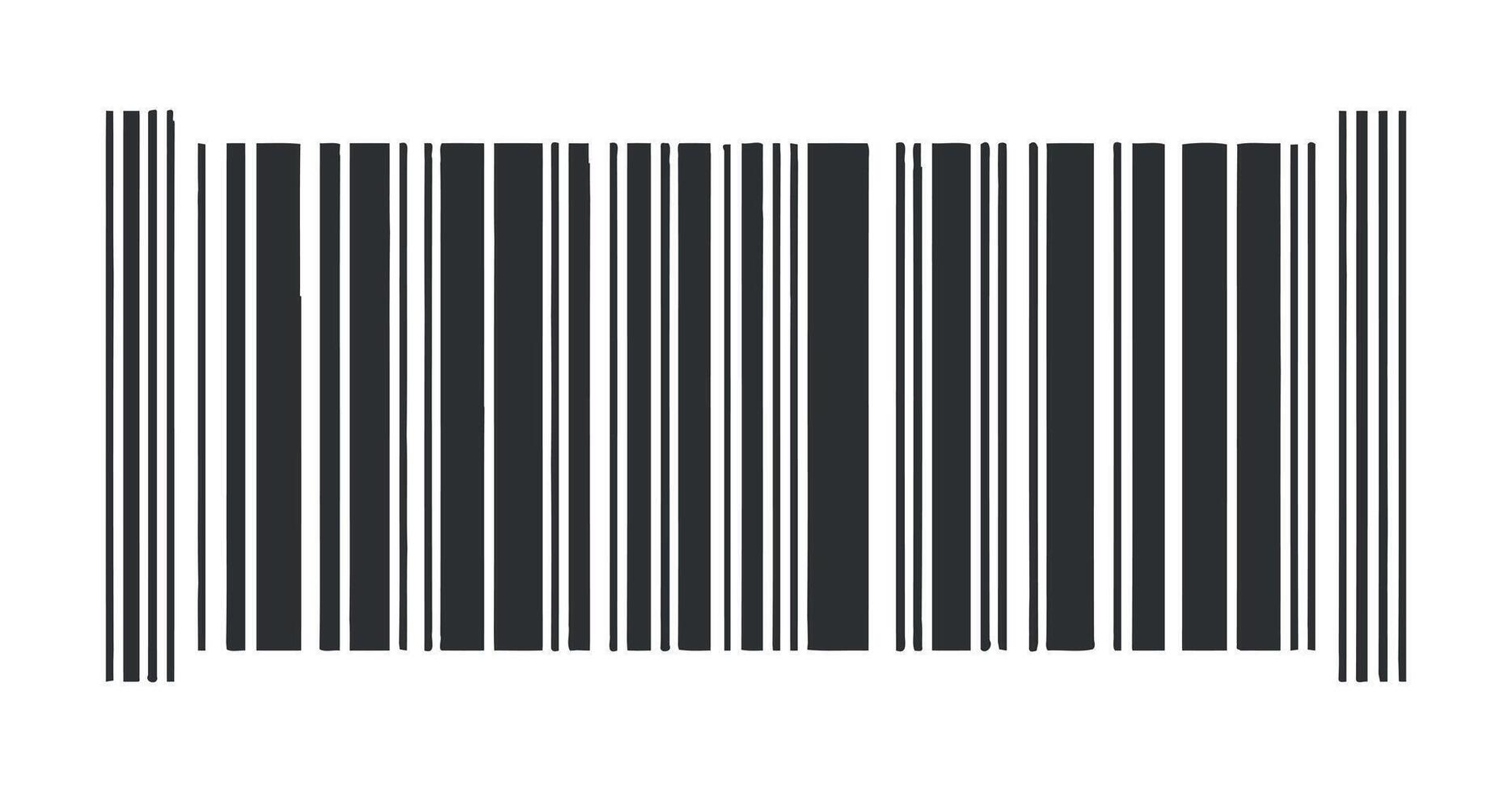 Barcode Product Identification Code with Vertical Lines for Scanning and Inventory Management on a Clean White Background for Clarity vector