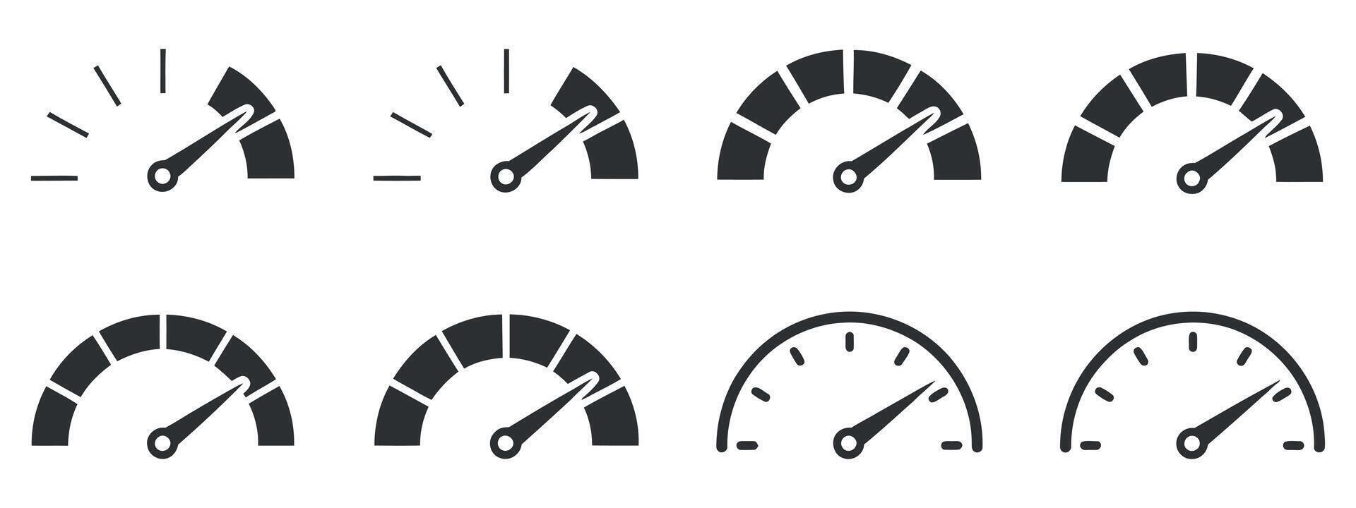 Gauge Meter Dashboard Indicator Speedometer Level Measurement Tool Performance Display Device Progress Monitoring System vector