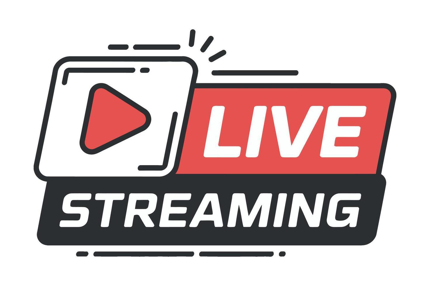 Dynamic Live Streaming Icon for Engaging Online Broadcasts and Real-Time Content Creation in Digital Media Platforms vector