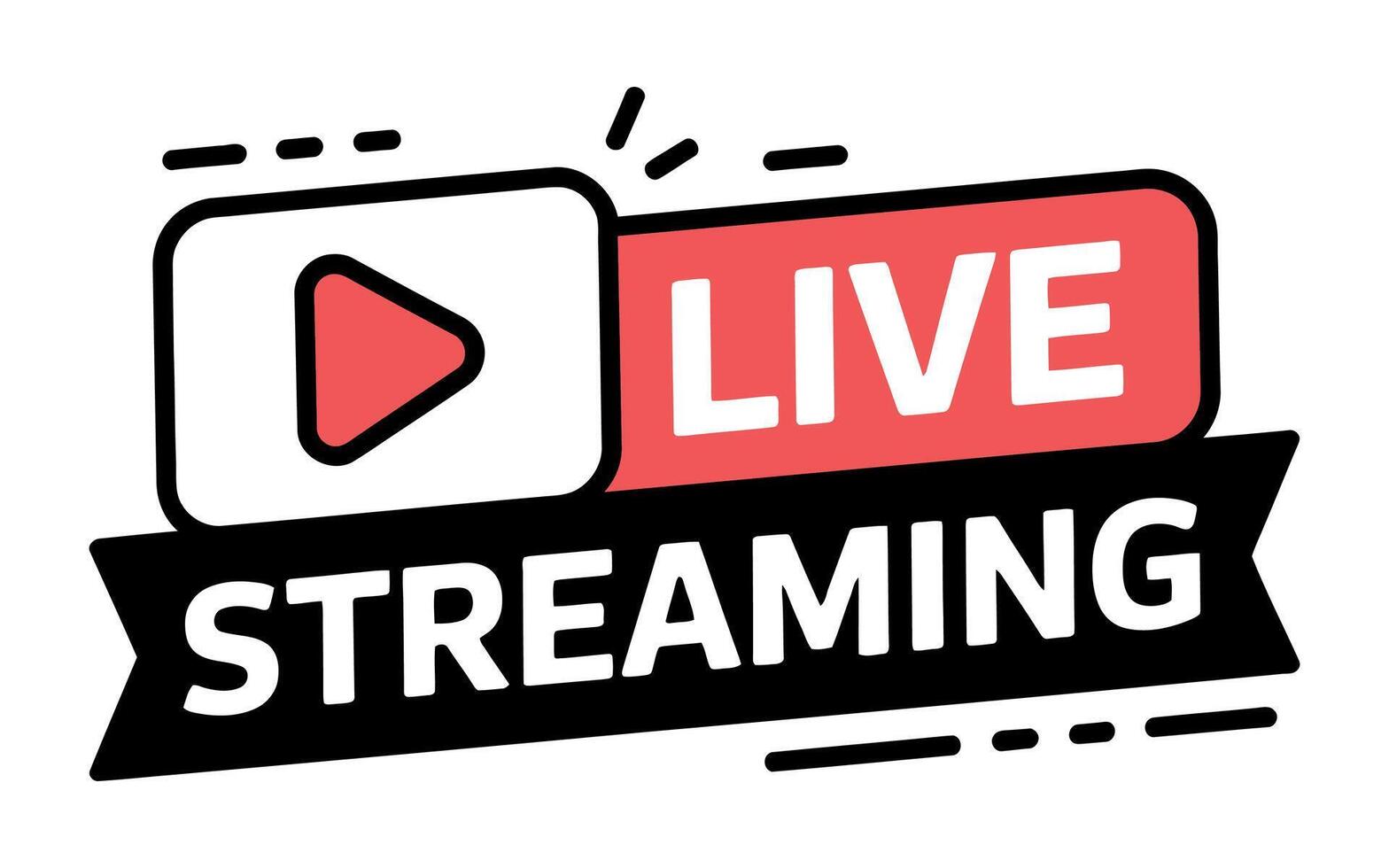 Vibrant Live Streaming Icon for Engaging Online Broadcasts and Real-Time Content Creation in Digital Media Platforms vector