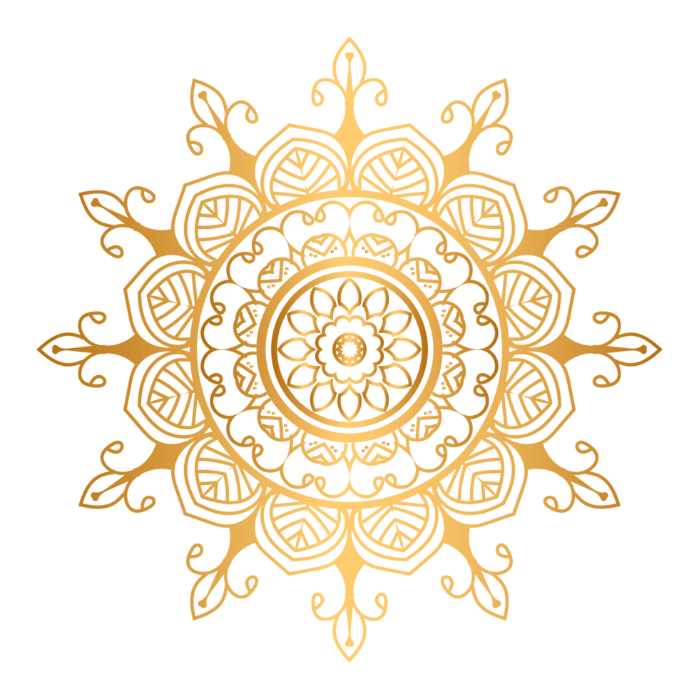 Islamic Mandala Gold Ornament png