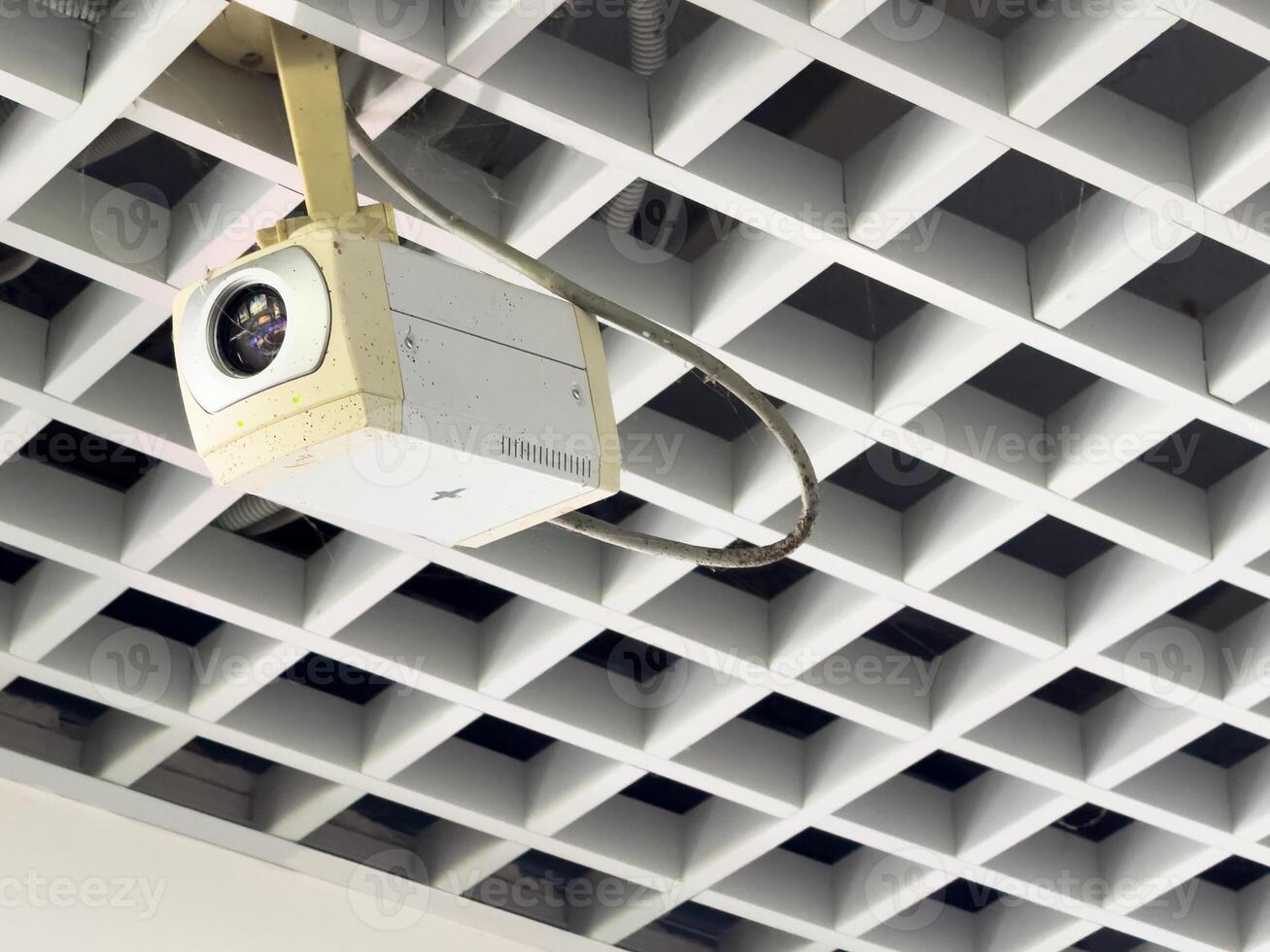 A security camera on the ceiling follows every step photo