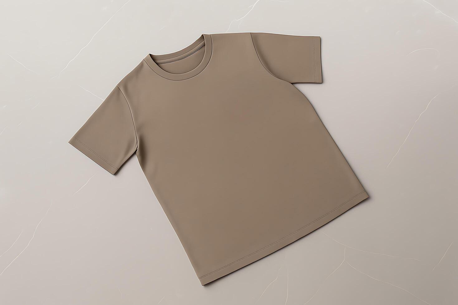 Blank Gray Crew Neck T-Shirt Mockup photo