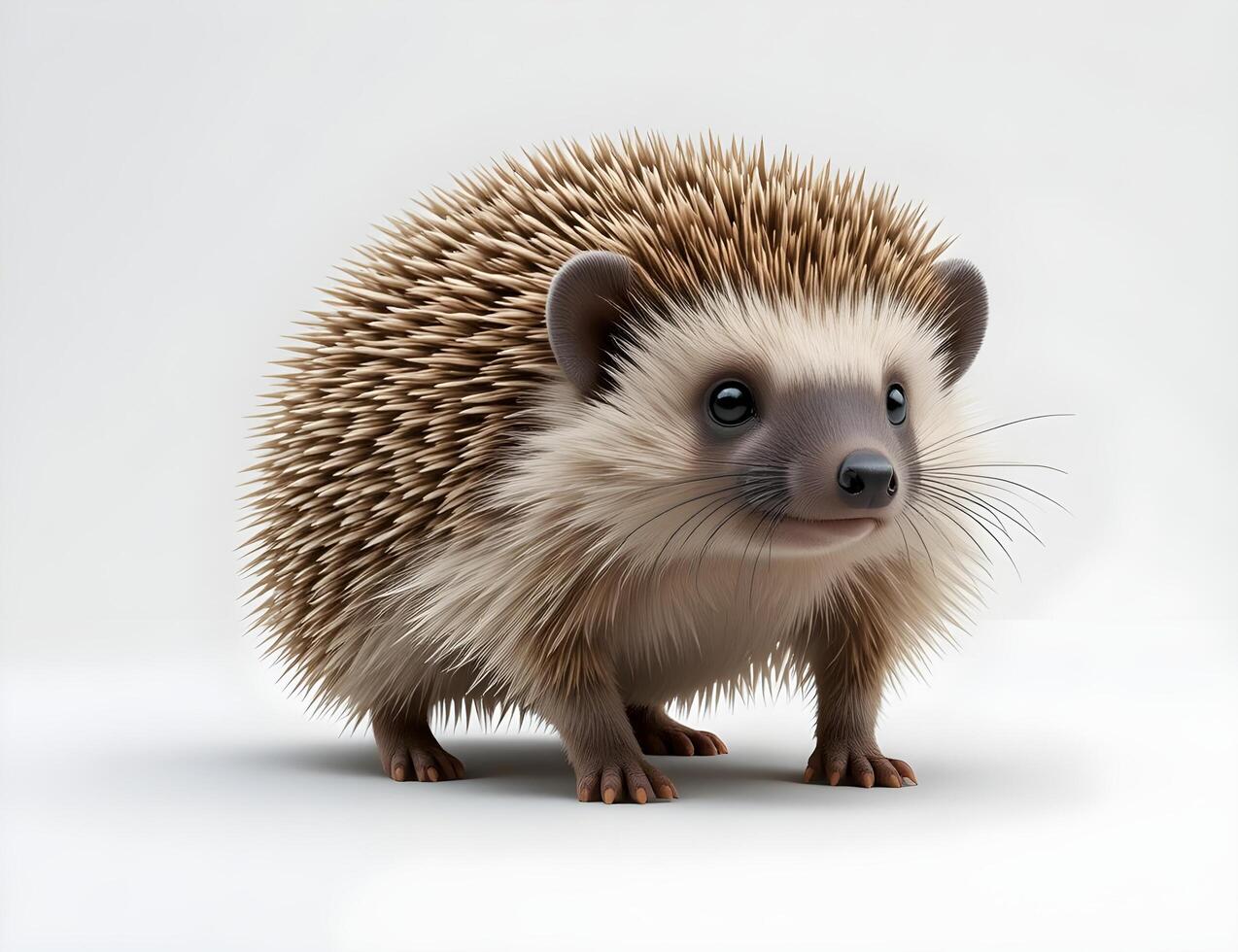Hedgehog Standing Still with Spikes Visible photo