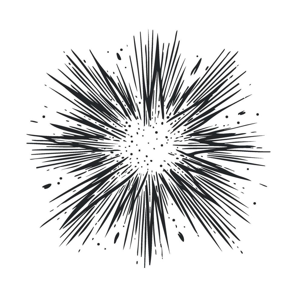 Dynamic explosion design for creative projects and marketing vector