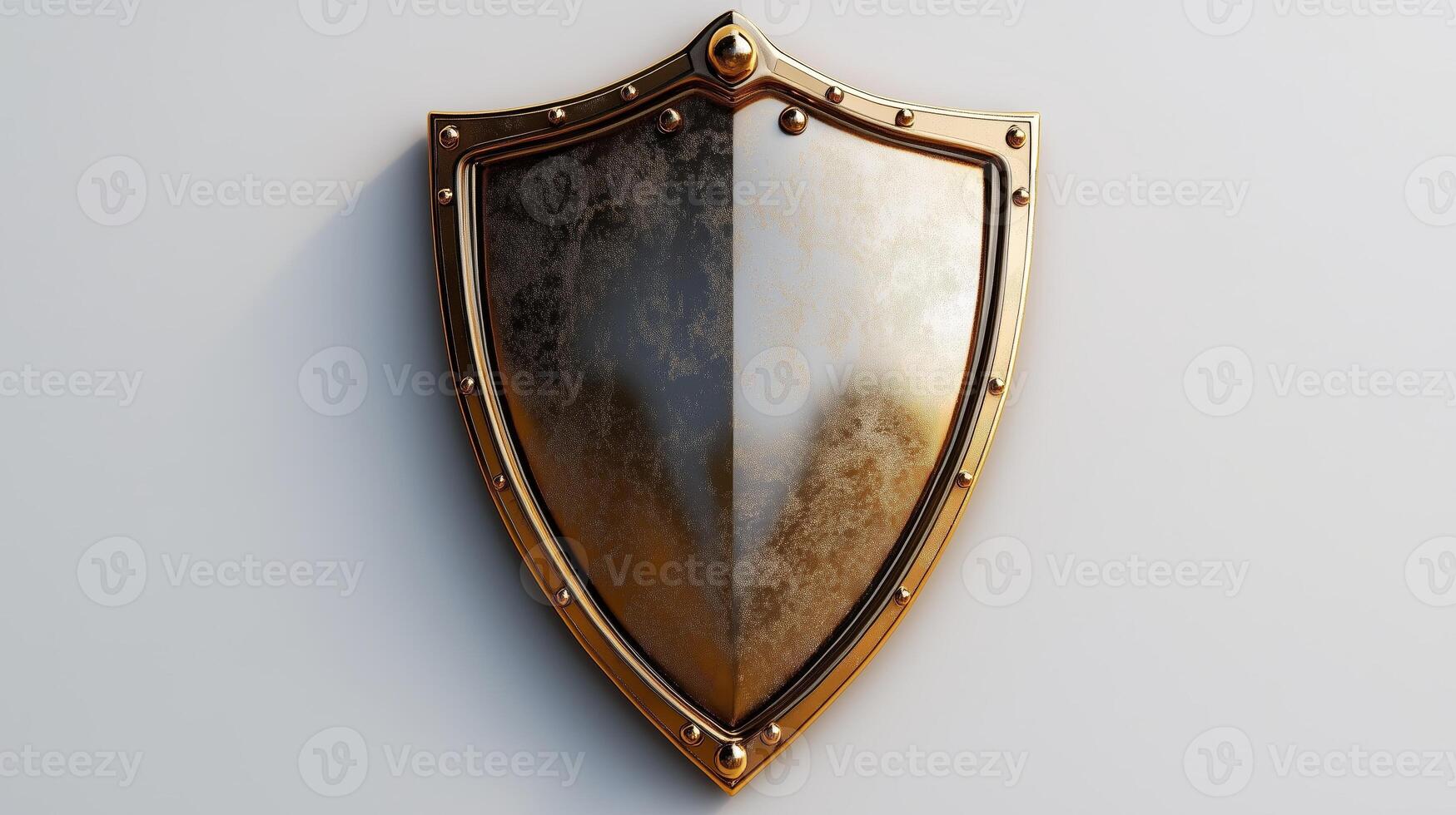 A simple golden crest shape on a plain white background. 7 photo