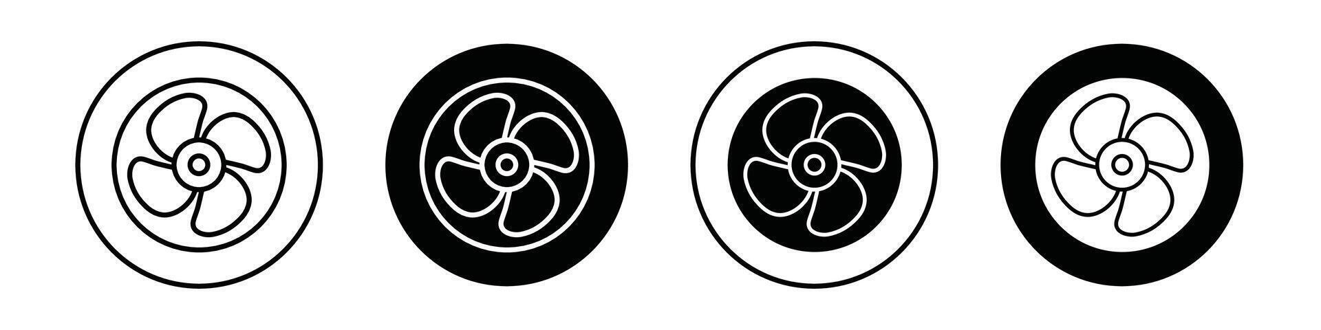 Fan icon designs for ui vector