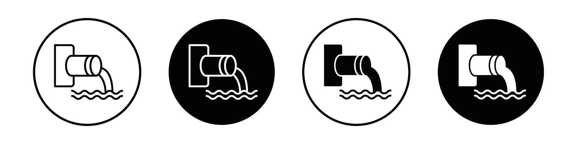Wastewater icon designs for ui vector