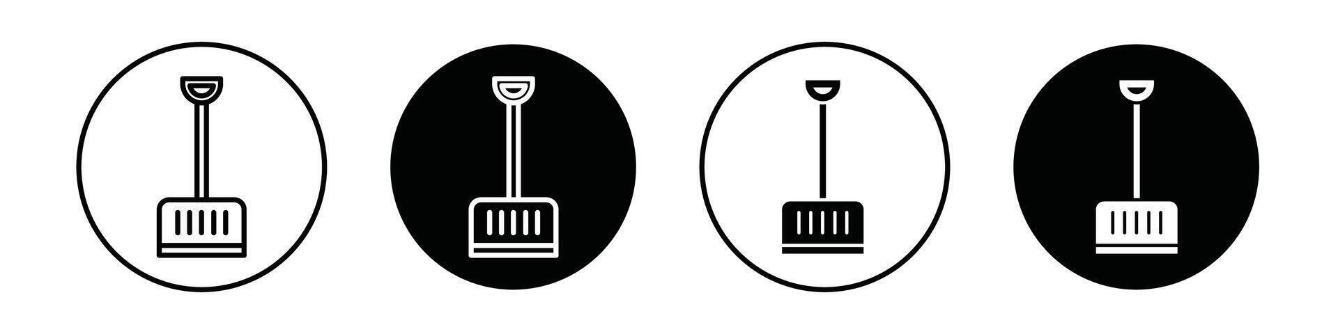 Snow shovel icon designs for ui vector