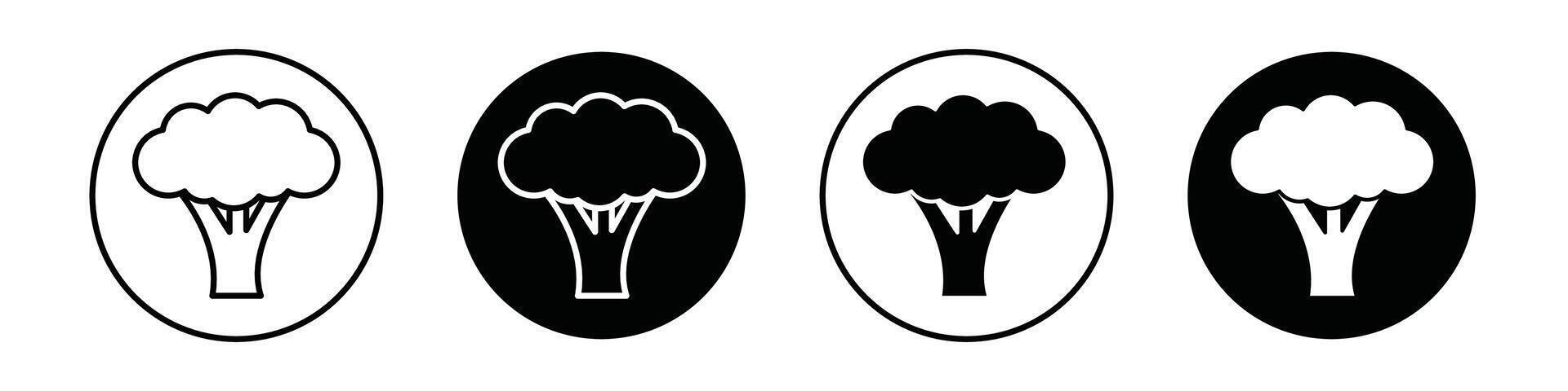 Broccoli icon designs for ui vector