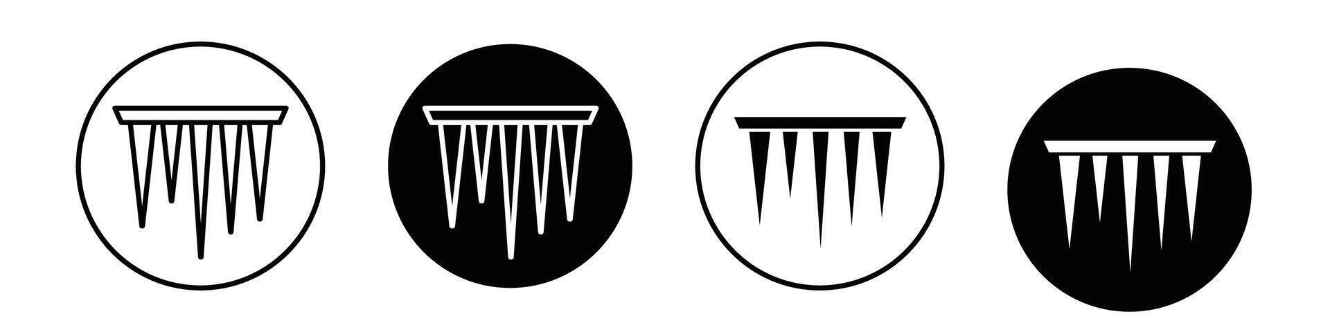 Icicles icon designs for ui vector