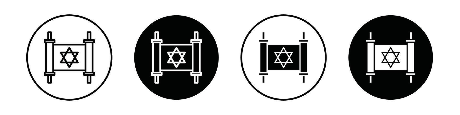 Scroll Torah icon designs for ui vector
