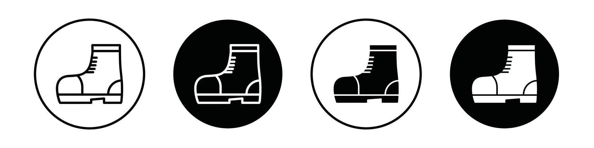 Boot icon designs for ui vector