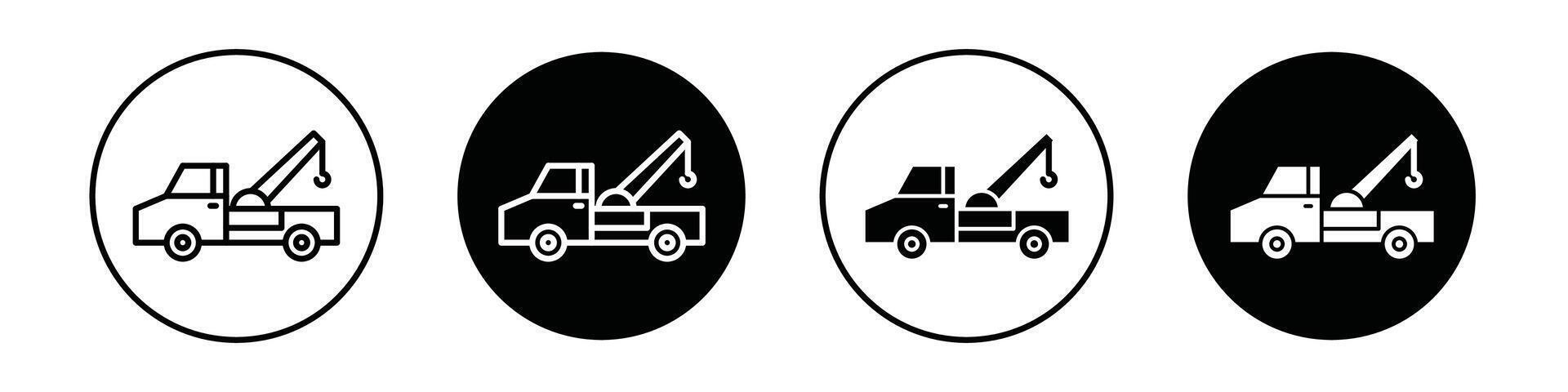 Tow truck icon designs for ui vector