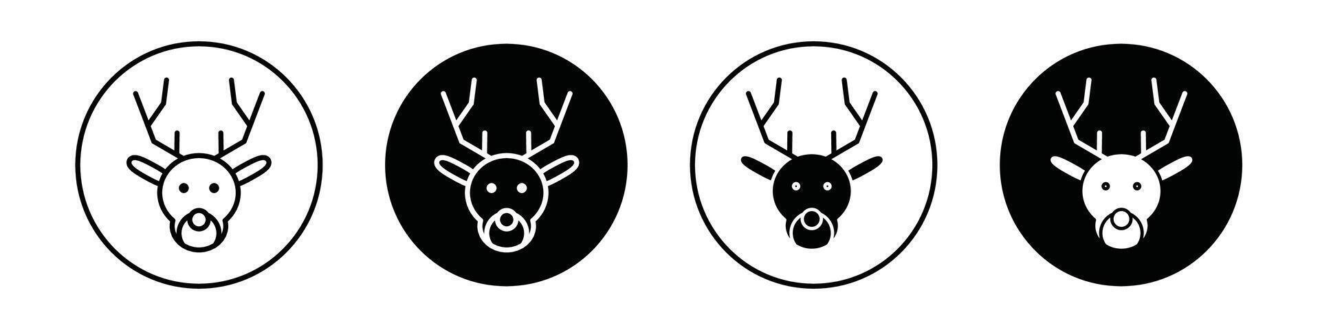 Deer rudolph icon designs for ui vector