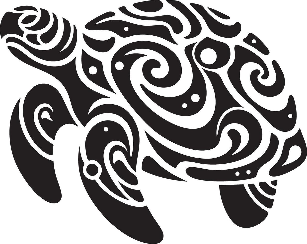 Mystical Turtle Design A Symbol Of Longevity And Wisdom vector