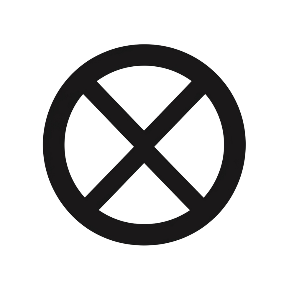 Abstract Gray Circle With X Shape on Transparent Background png