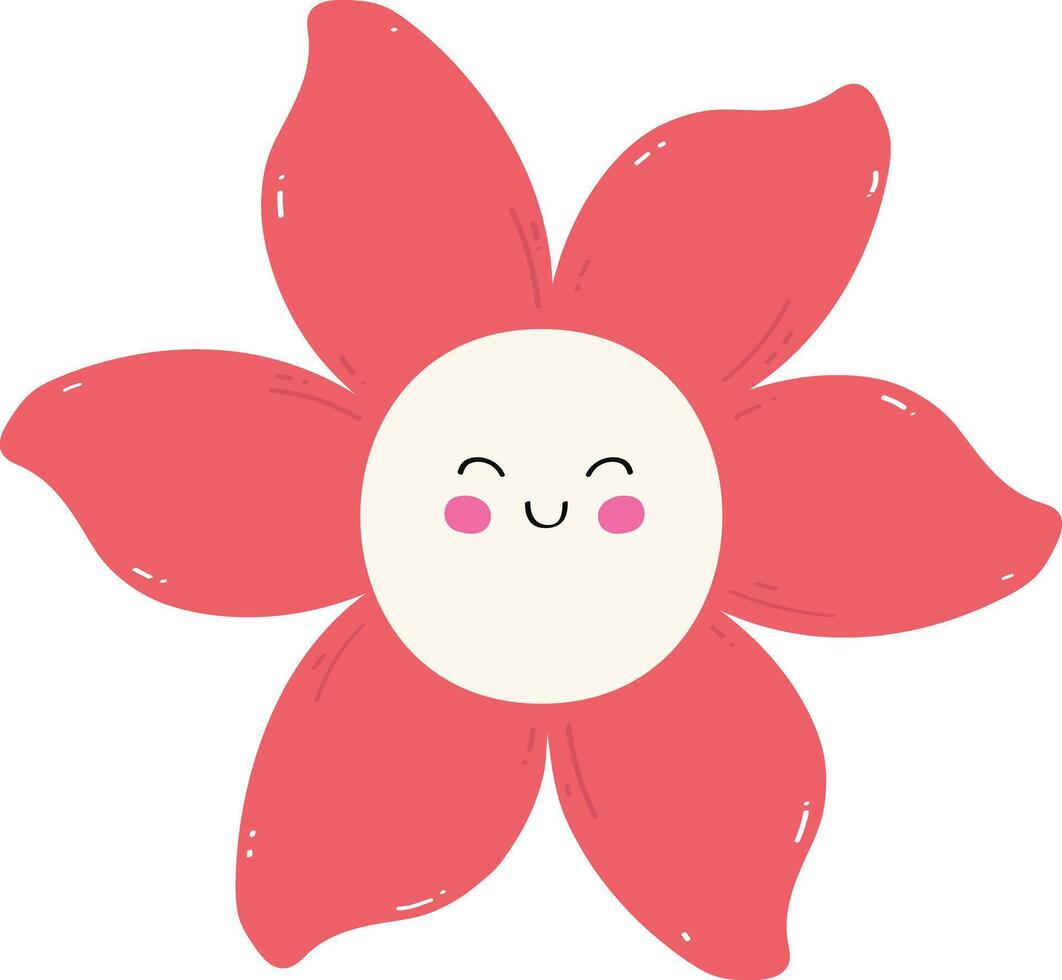 beautiful flower illustration with simple concept vector