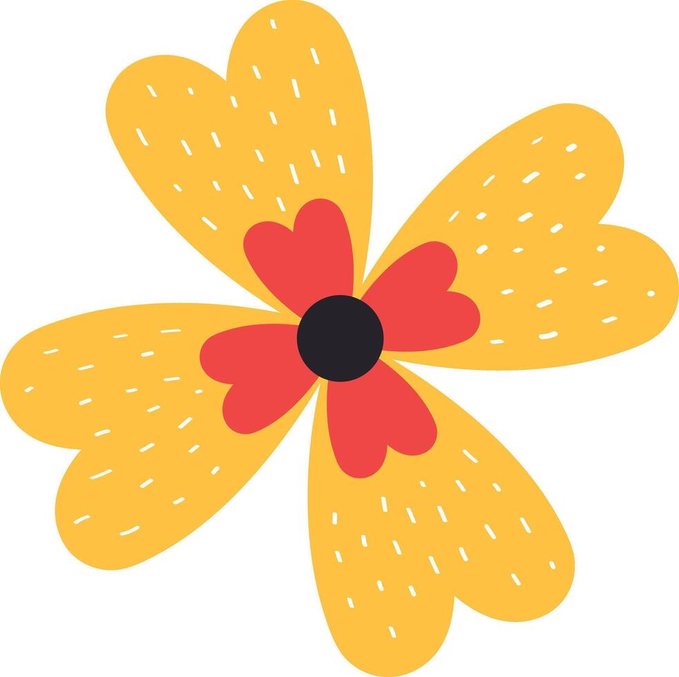 Yellow flower icon isolated design vector