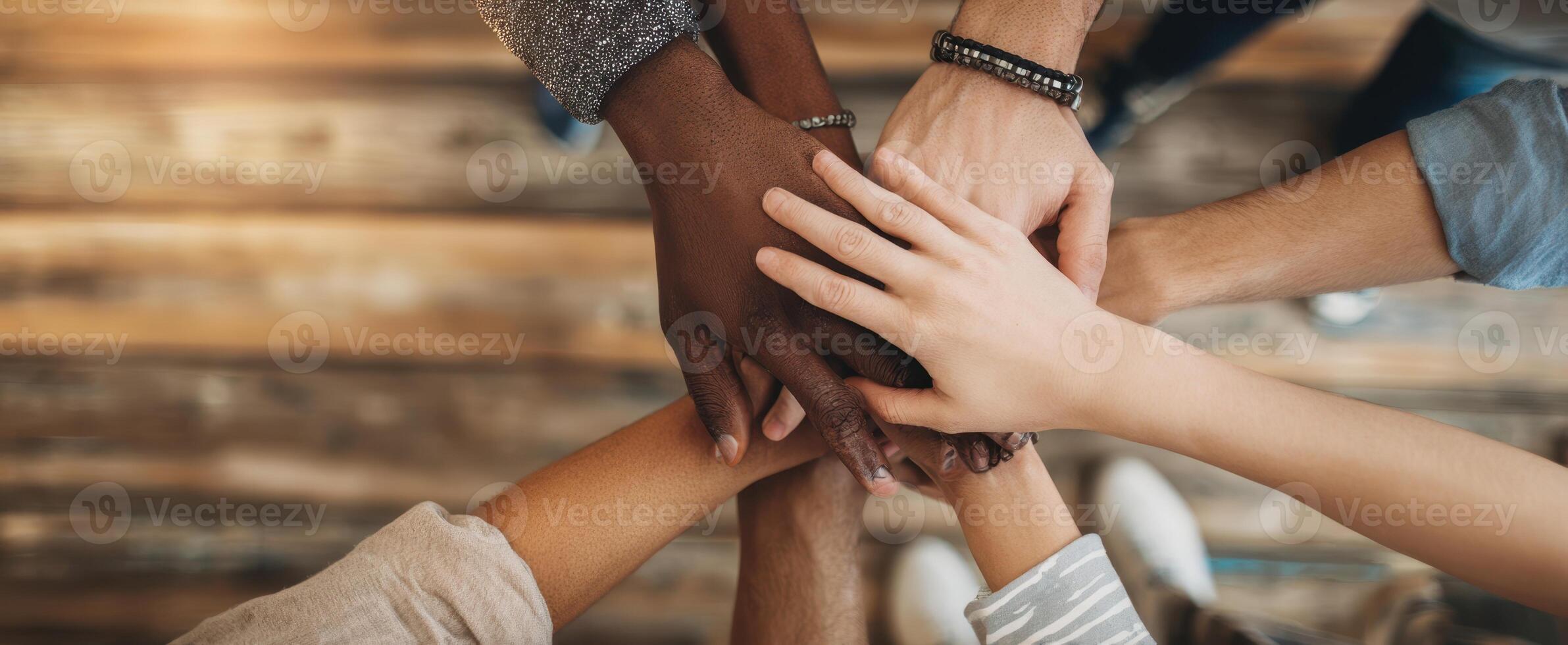 The Hands of Unity and Collaboration in a Supportive Group Setting photo