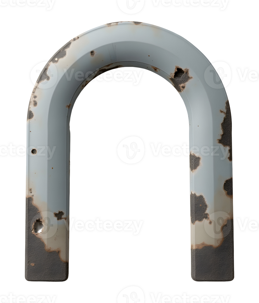 Rusty archway showing age and resilience in its textured surface png