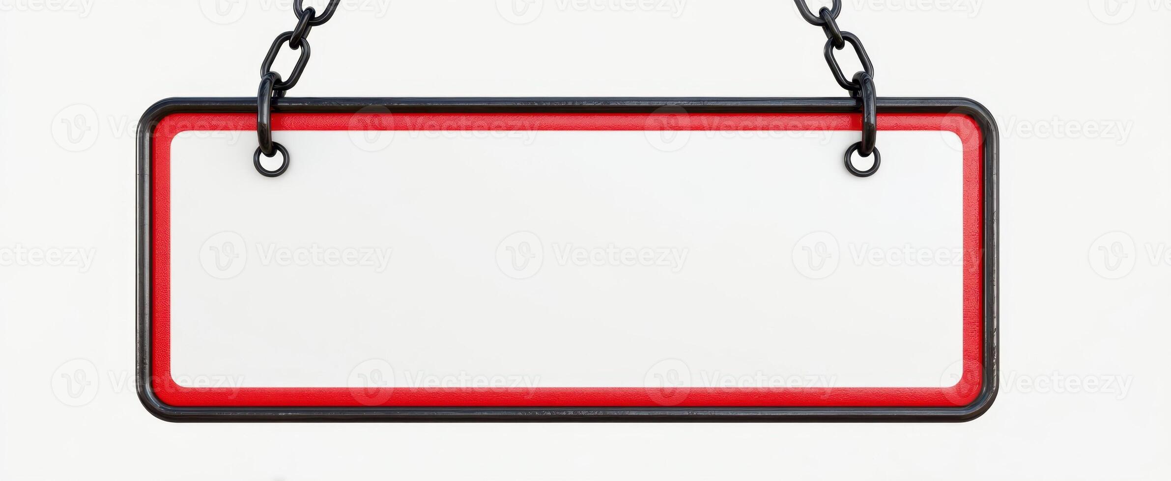 The blank sign ready for your custom message or branding design. photo