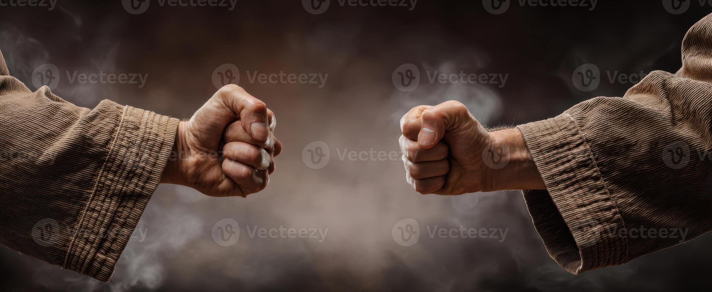The Fists Ready for Combat in a Dramatic Martial Arts Showdown photo