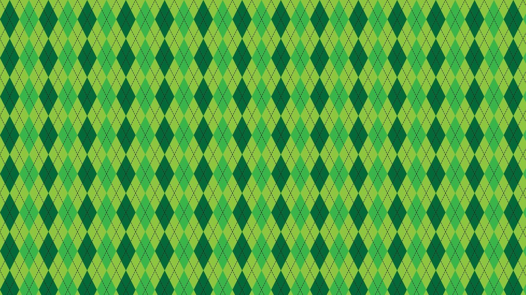 Seamless green argyle pattern with classic diamond shapes, perfect for textiles, fashion designs, backgrounds, wrapping paper, digital prints, and stylish decorative projects. vector