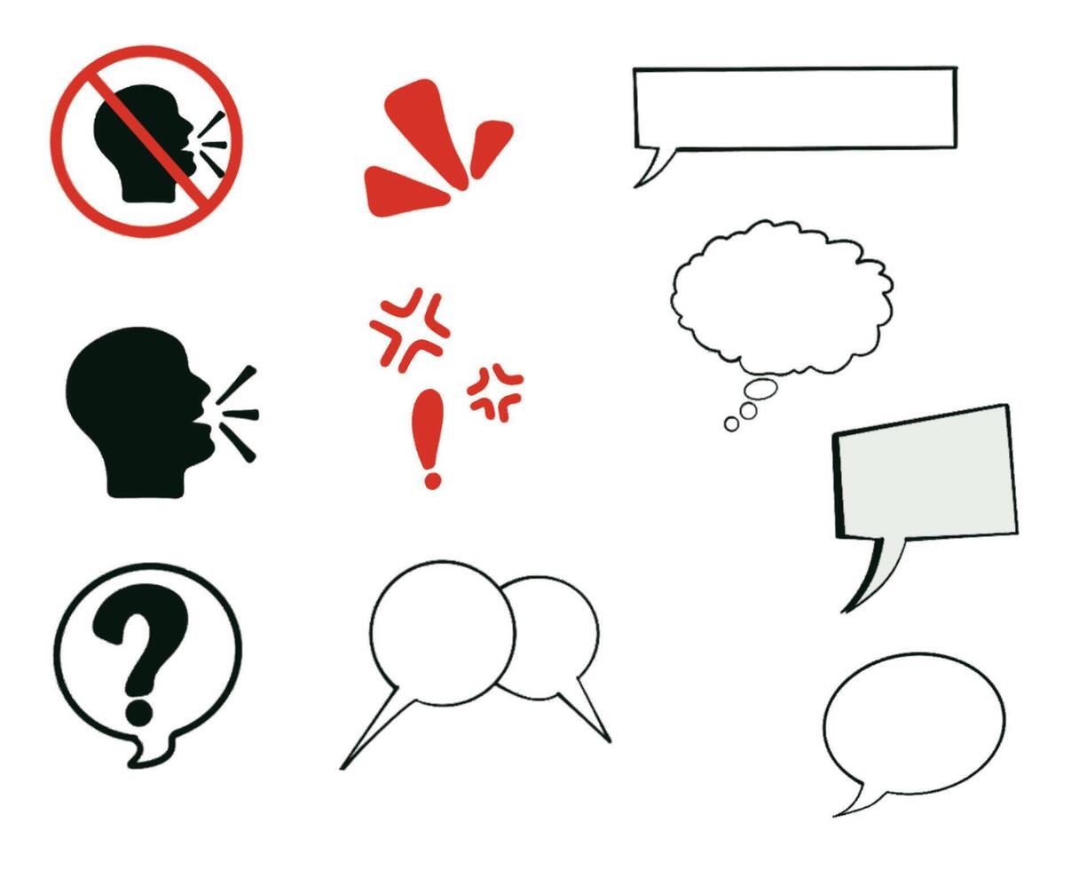 speech bubbles in different styles vector