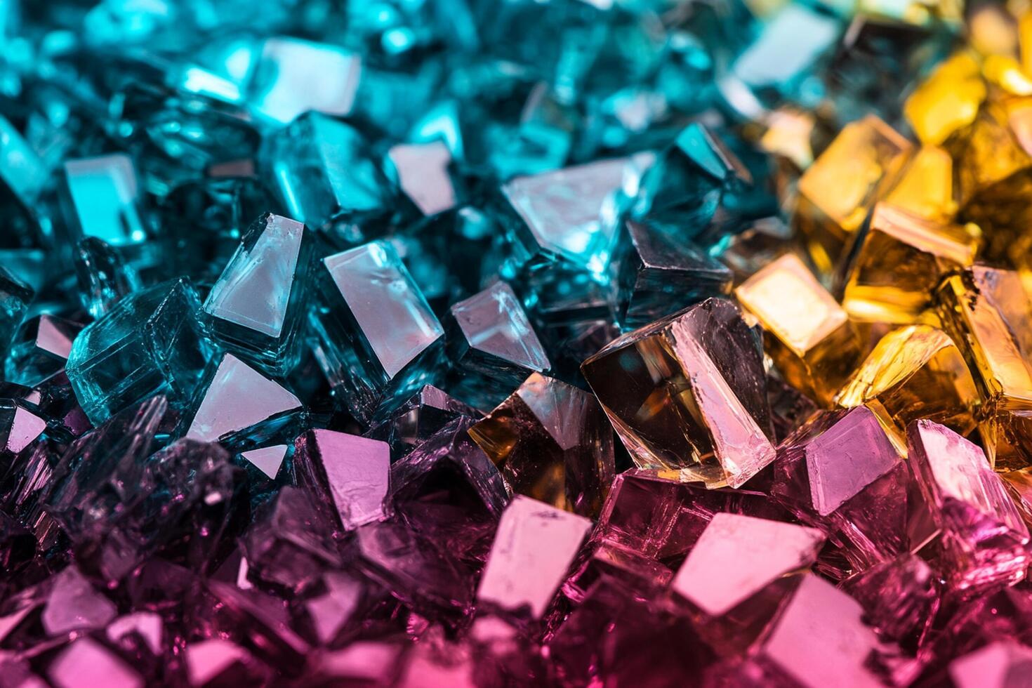 A colorful pile of glass shards photo