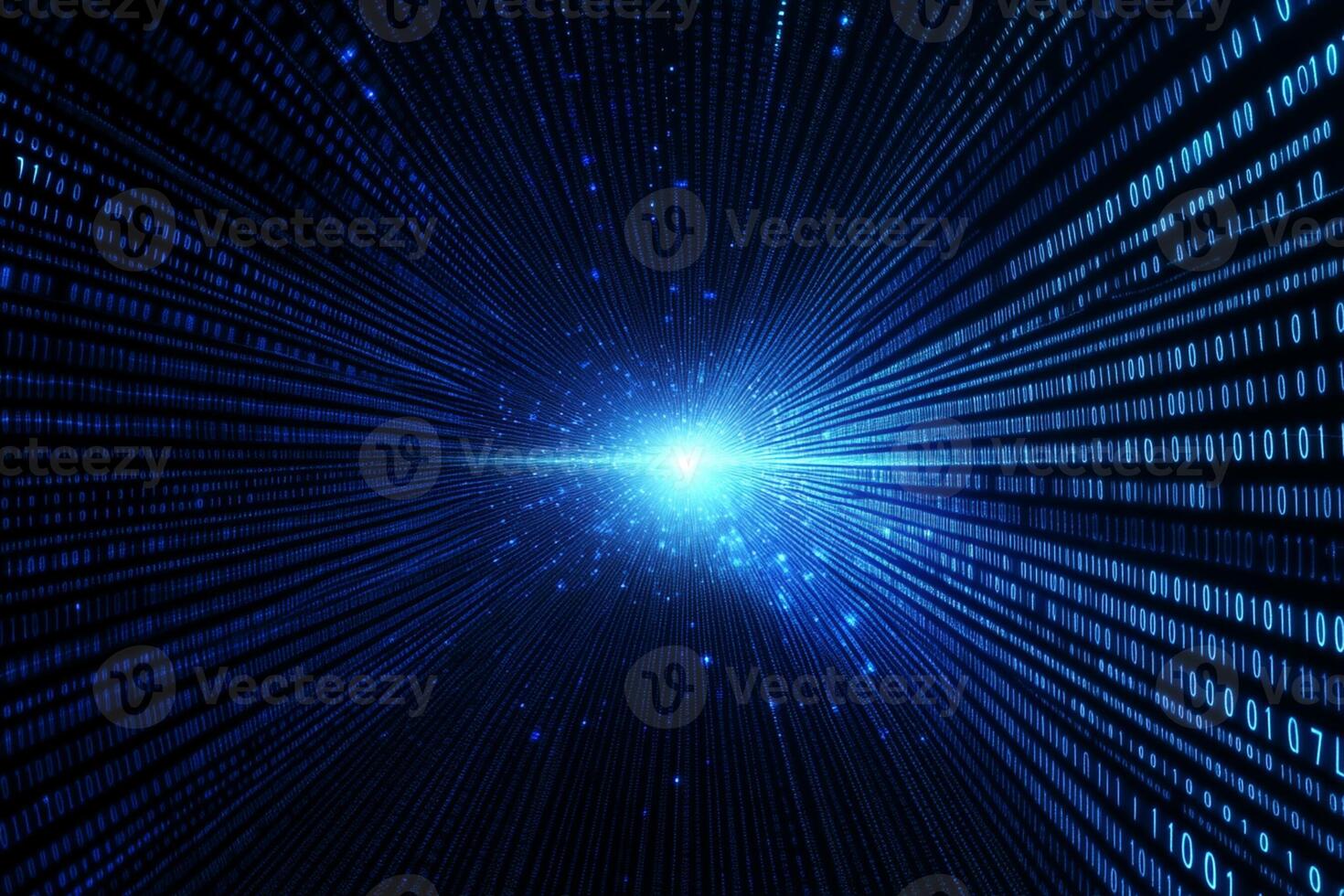 Abstract blue background with binary code photo