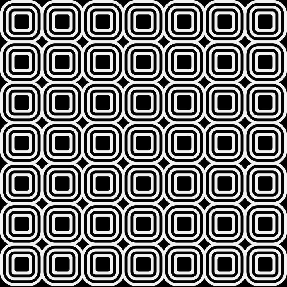 Black and White Nested Squares Optical Illusion Op Art Pattern vector