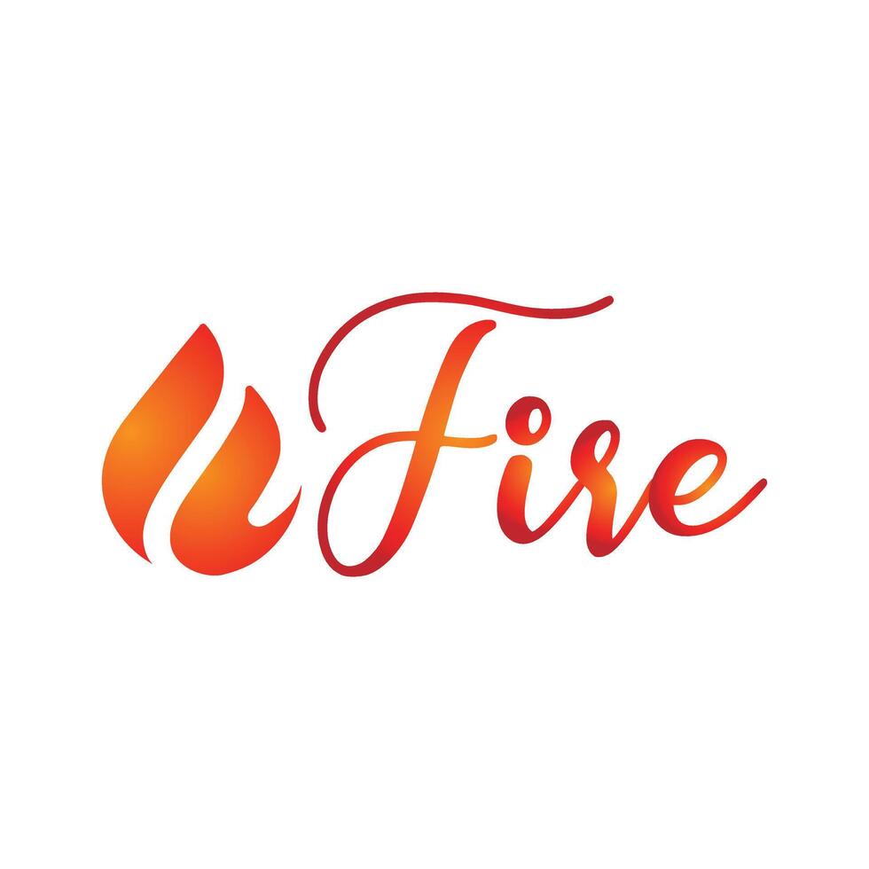 Fire flame business logo design vector