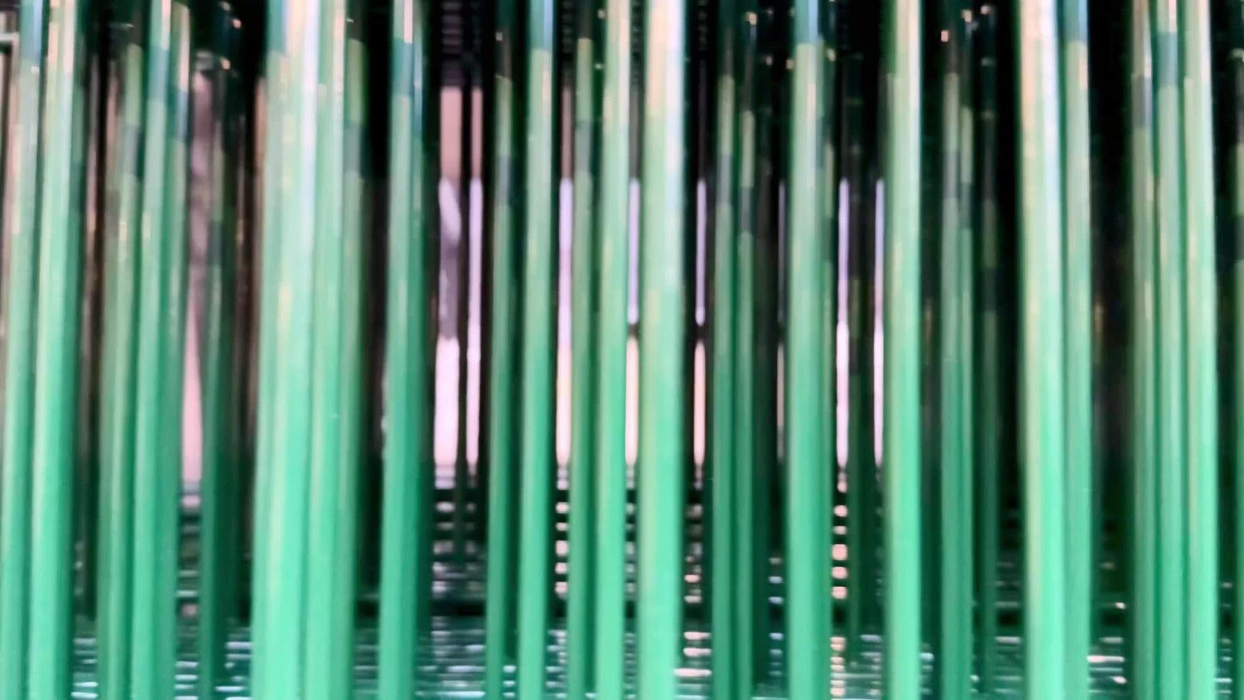 This is an Abstract Design Featuring Green Vertical Lines with a Glossy and Smooth Finish photo